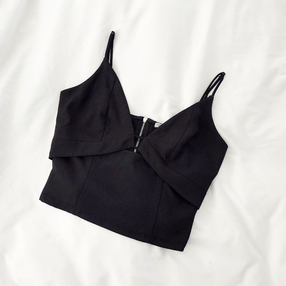 NWOT zip-up tank top